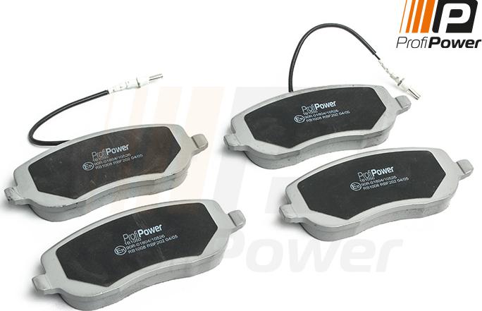 ProfiPower 1B1050 - Brake Pad Set, disc brake autospares.lv