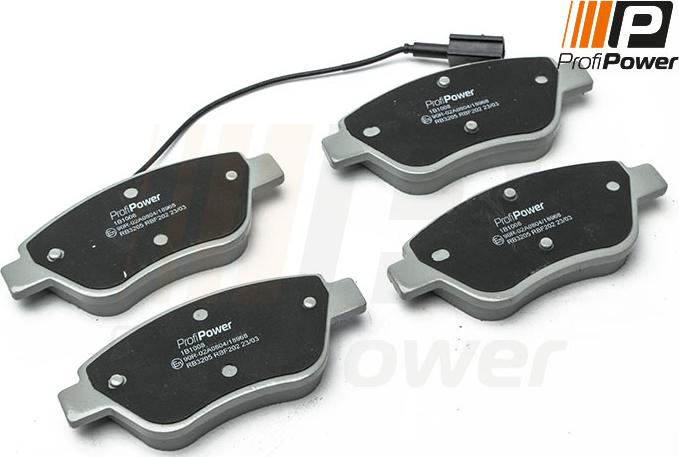 ProfiPower 1B1008 - Brake Pad Set, disc brake autospares.lv