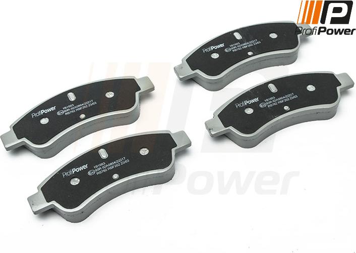 ProfiPower 1B1003 - Brake Pad Set, disc brake autospares.lv