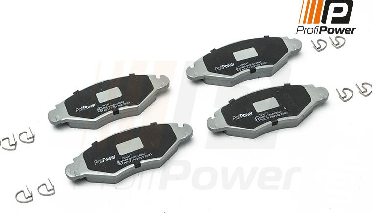 ProfiPower 1B1017 - Brake Pad Set, disc brake autospares.lv