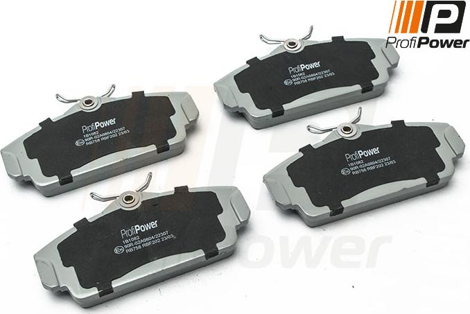 ProfiPower 1B1082 - Brake Pad Set, disc brake autospares.lv