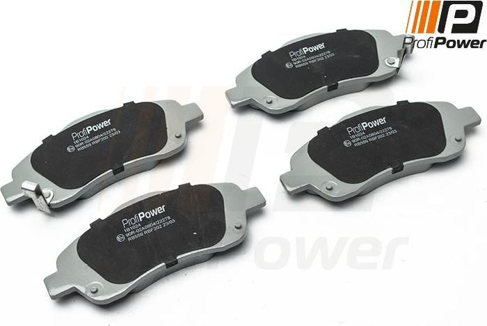 ProfiPower 1B1024 - Brake Pad Set, disc brake autospares.lv