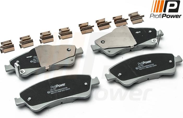 ProfiPower 1B1191 - Brake Pad Set, disc brake autospares.lv