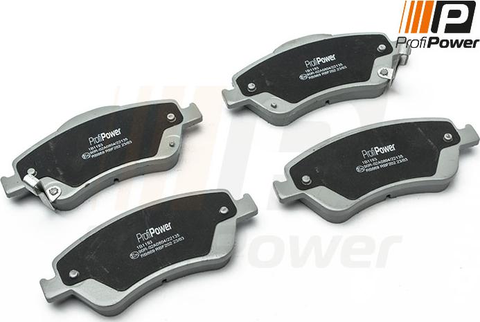 ProfiPower 1B1193 - Brake Pad Set, disc brake autospares.lv