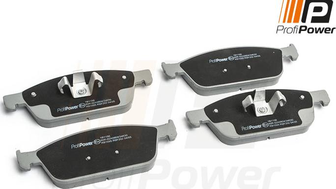 ProfiPower 1B1156 - Brake Pad Set, disc brake autospares.lv