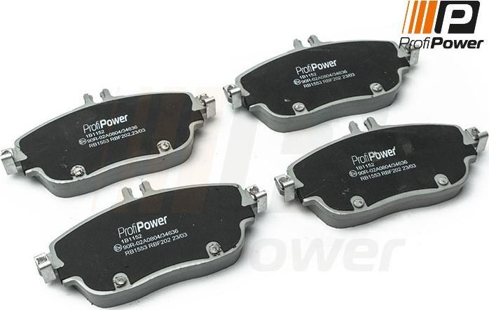 ProfiPower 1B1152 - Brake Pad Set, disc brake autospares.lv