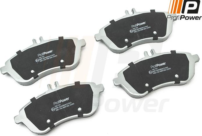 ProfiPower 1B1101 - Brake Pad Set, disc brake autospares.lv