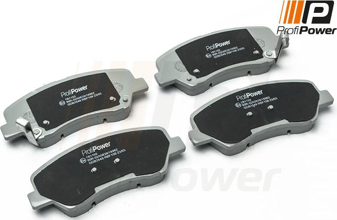 ProfiPower 1B1102 - Brake Pad Set, disc brake autospares.lv