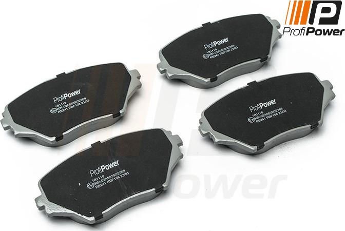 ProfiPower 1B1110 - Brake Pad Set, disc brake autospares.lv