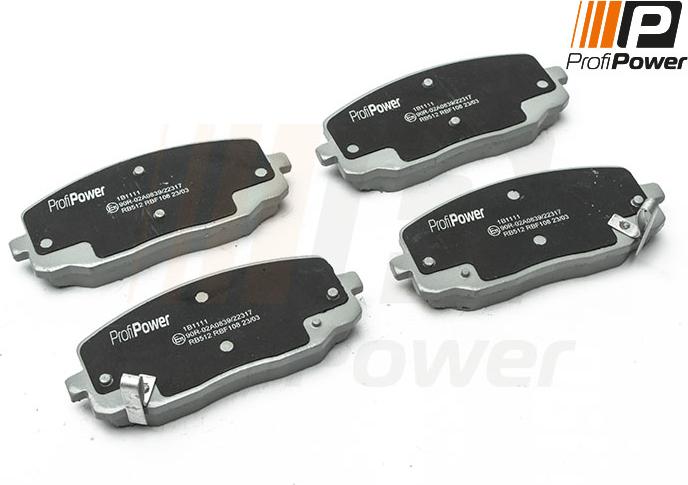 ProfiPower 1B1111 - Brake Pad Set, disc brake autospares.lv