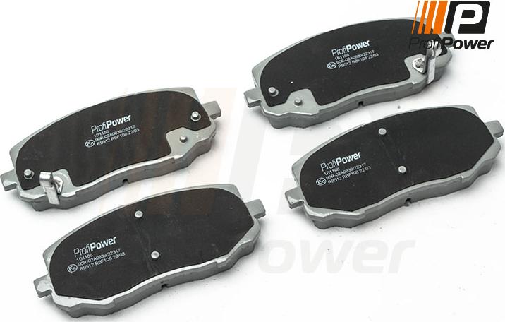 ProfiPower 1B1188 - Brake Pad Set, disc brake autospares.lv