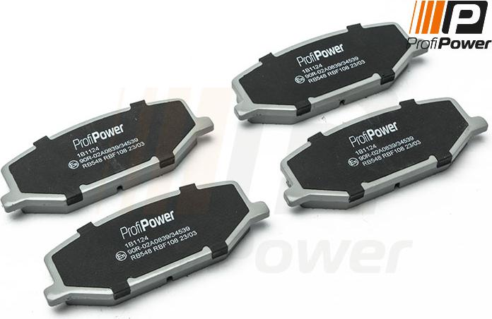 ProfiPower 1B1124 - Brake Pad Set, disc brake autospares.lv