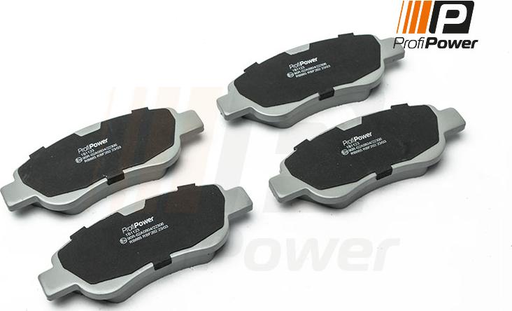 ProfiPower 1B1123 - Brake Pad Set, disc brake autospares.lv