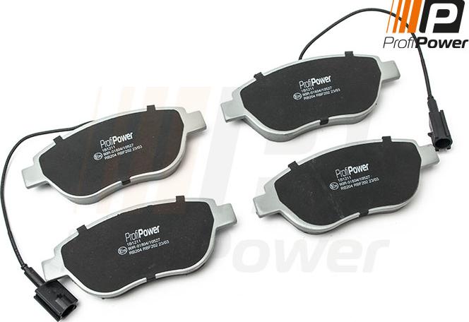 ProfiPower 1B1211 - Brake Pad Set, disc brake autospares.lv