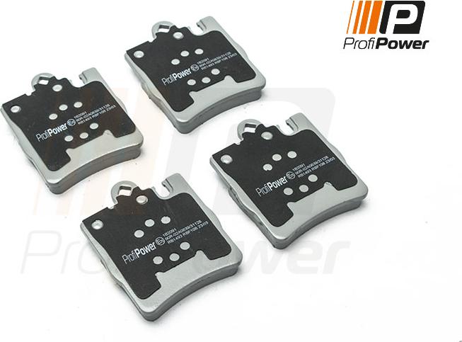 ProfiPower 1B2091 - Brake Pad Set, disc brake autospares.lv