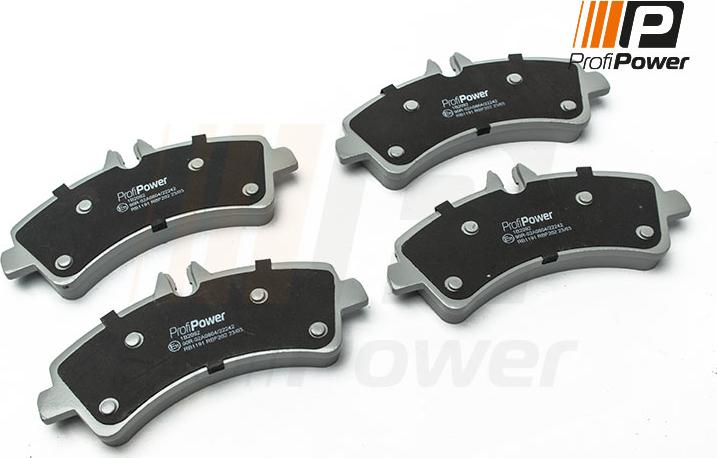 ProfiPower 1B2092 - Brake Pad Set, disc brake autospares.lv