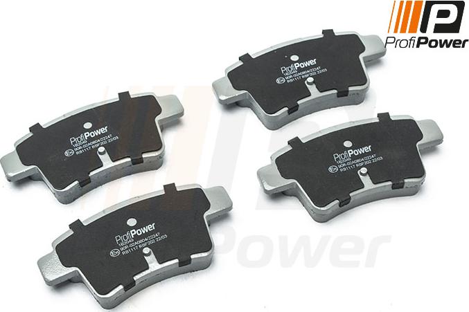 ProfiPower 1B2049 - Brake Pad Set, disc brake autospares.lv