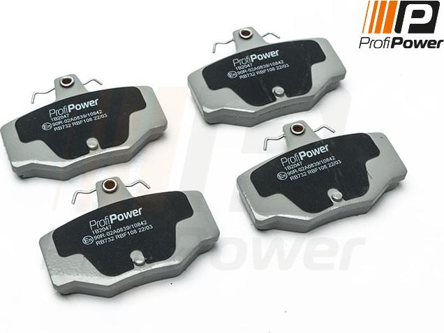 ProfiPower 1B2047 - Brake Pad Set, disc brake autospares.lv