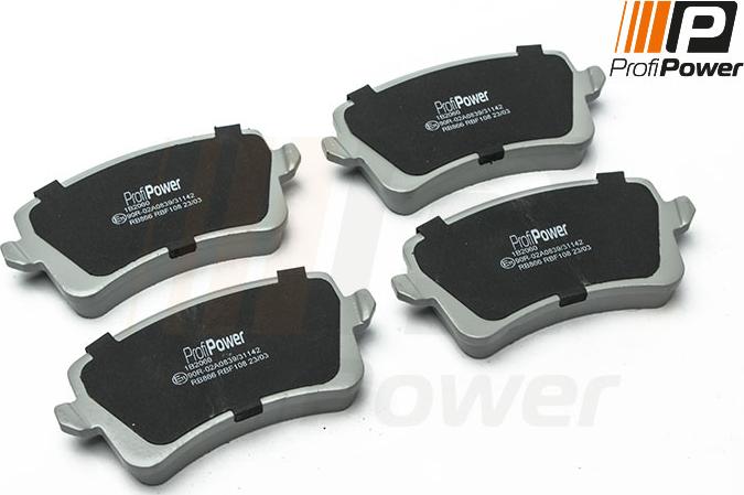 ProfiPower 1B2060 - Brake Pad Set, disc brake autospares.lv