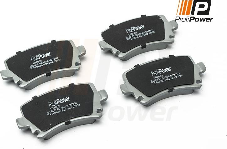 ProfiPower 1B2003 - Brake Pad Set, disc brake autospares.lv