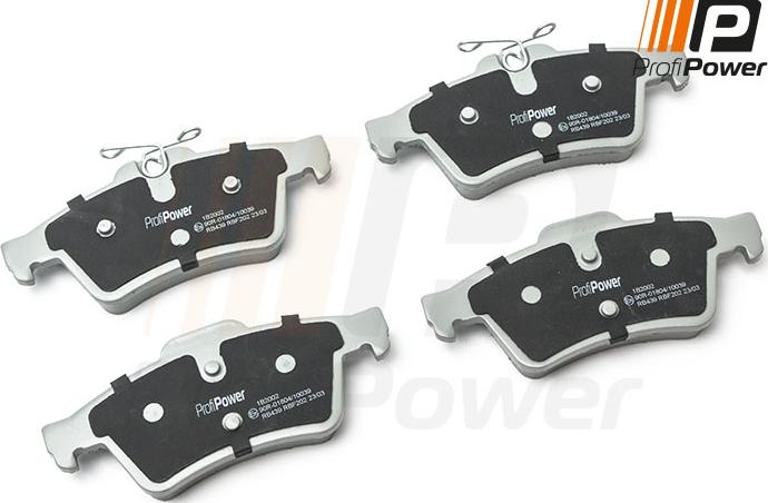 ProfiPower 1B2002 - Brake Pad Set, disc brake autospares.lv