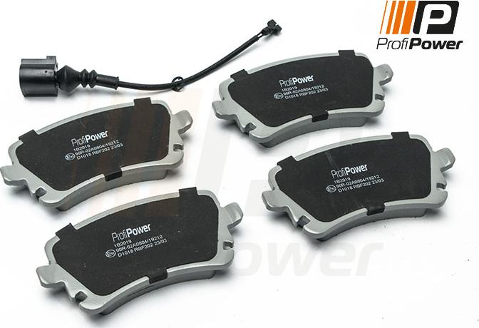 ProfiPower 1B2019 - Brake Pad Set, disc brake autospares.lv