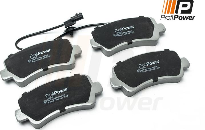 ProfiPower 1B2016 - Brake Pad Set, disc brake autospares.lv