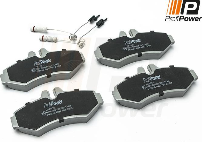 ProfiPower 1B2082 - Brake Pad Set, disc brake autospares.lv