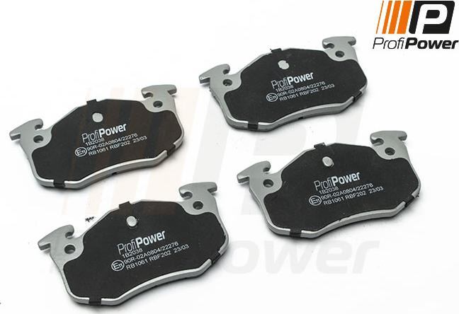 ProfiPower 1B2038 - Brake Pad Set, disc brake autospares.lv