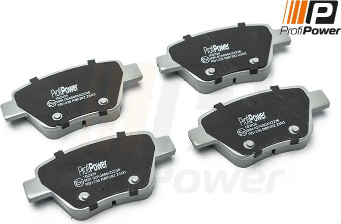 ProfiPower 1B2024 - Brake Pad Set, disc brake autospares.lv