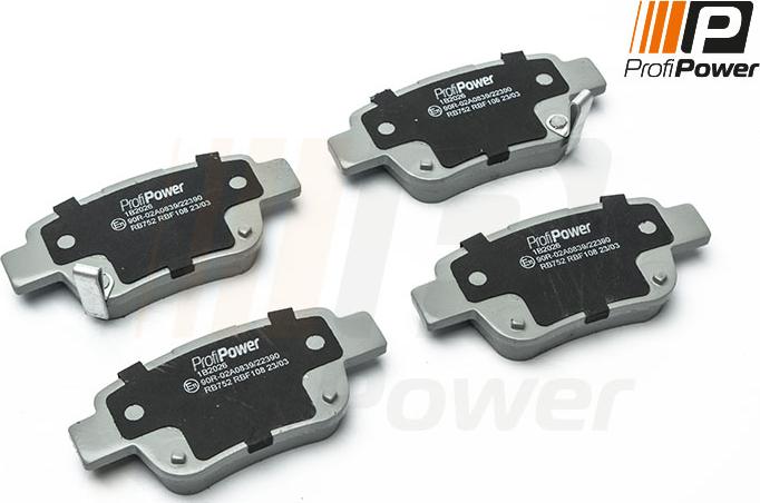 ProfiPower 1B2026 - Brake Pad Set, disc brake autospares.lv