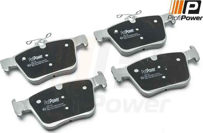 ProfiPower 1B2102 - Brake Pad Set, disc brake autospares.lv