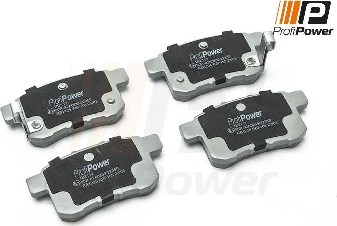 ProfiPower 1B2117 - Brake Pad Set, disc brake autospares.lv