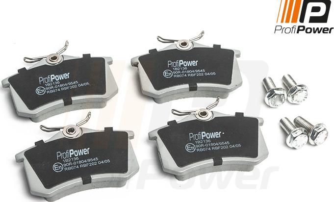 ProfiPower 1B2136 - Brake Pad Set, disc brake autospares.lv