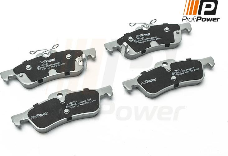 ProfiPower 1B2123 - Brake Pad Set, disc brake autospares.lv