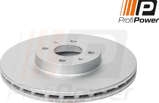 ProfiPower 3B1058 - Brake Disc autospares.lv