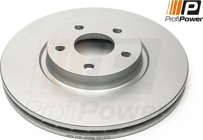 ProfiPower 3B1034 - Brake Disc autospares.lv