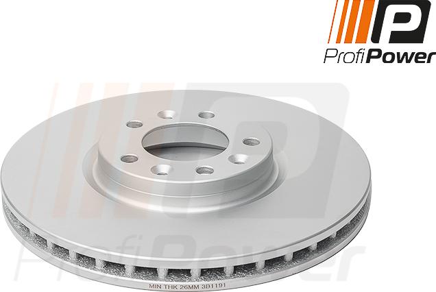 ProfiPower 3B1191 - Brake Disc autospares.lv