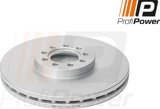 ProfiPower 3B1155 - Brake Disc autospares.lv