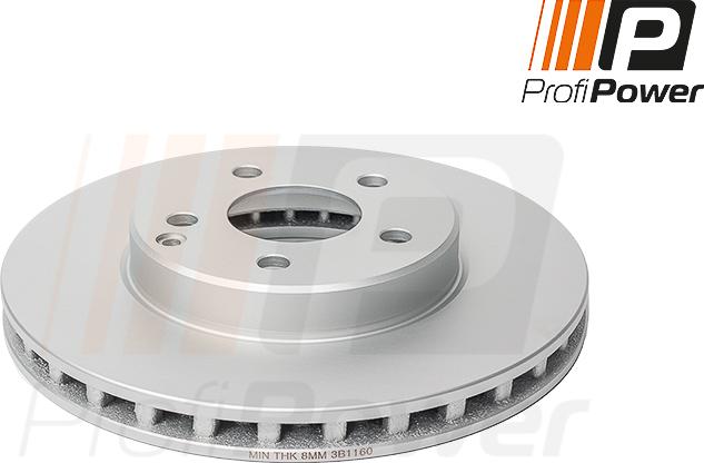 ProfiPower 3B1160 - Brake Disc autospares.lv