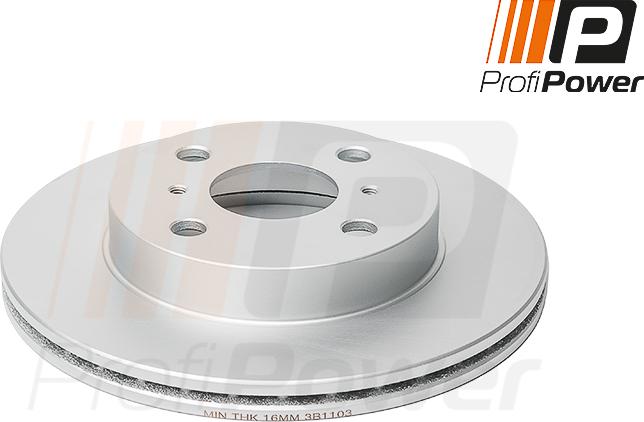 ProfiPower 3B1103 - Brake Disc autospares.lv