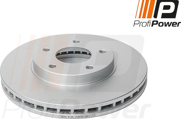 ProfiPower 3B1115 - Brake Disc autospares.lv