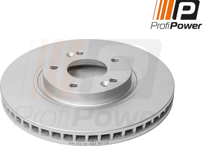 ProfiPower 3B1136 - Brake Disc autospares.lv