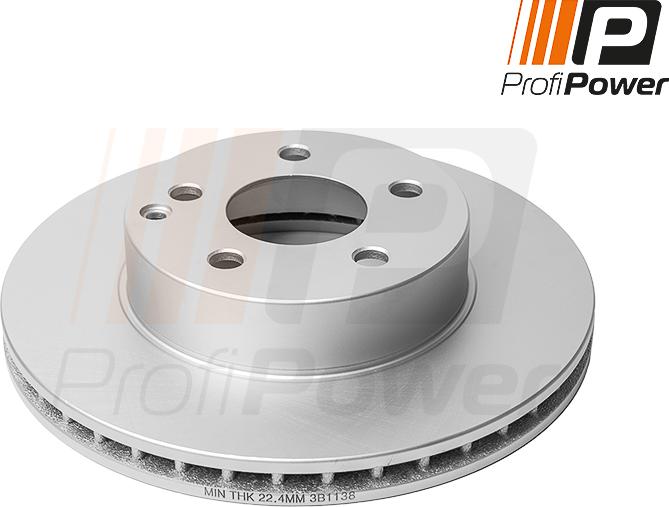 ProfiPower 3B1138 - Brake Disc autospares.lv