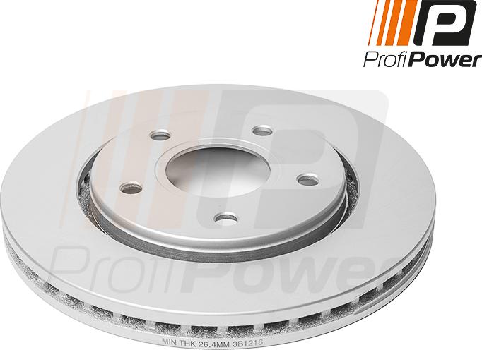 ProfiPower 3B1216 - Brake Disc autospares.lv