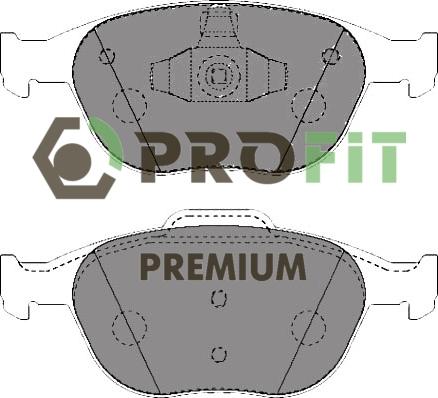 Profit 5005-1568 - Brake Pad Set, disc brake autospares.lv