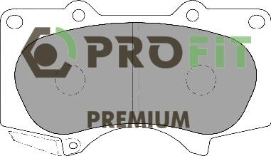 Profit 5005-1698 - Brake Pad Set, disc brake autospares.lv