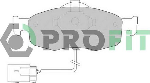 Profit 5000-0766 - Brake Pad Set, disc brake autospares.lv