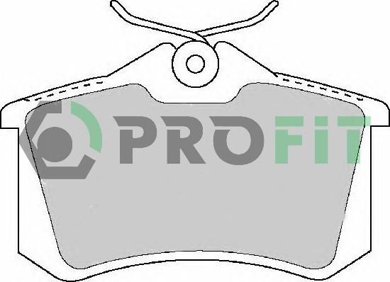 Profit 5000-1491 - Brake Pad Set, disc brake autospares.lv