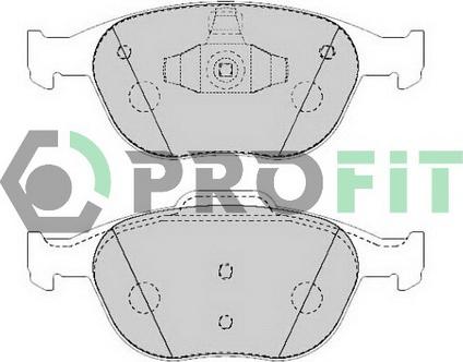 Profit 5000-1568 - Brake Pad Set, disc brake autospares.lv